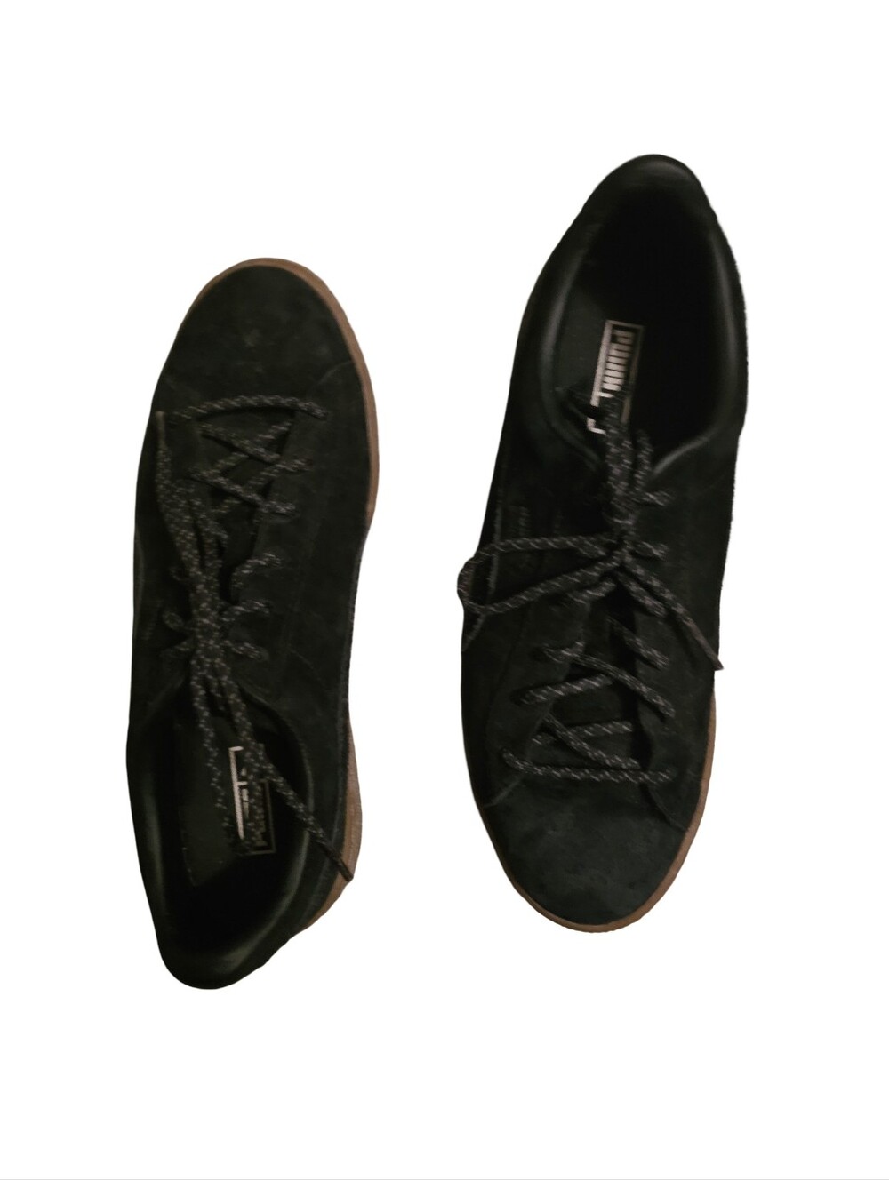 Puma Black Suede Women's Lace-Up Sneakers